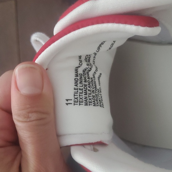Spencer Fashion Sneackers Witg Memory Foam Red and White Casual Sneakers Size 11 - Picture 3 of 3